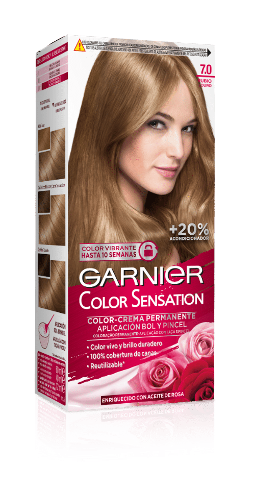 Cubeta Sencillez Glorioso Tinte rubio 7.0 Color Sensation permanente reutilizable | Garnier