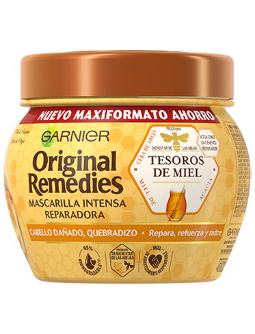 Nota Pensionista terciopelo Mascarilla reconstituyente con miel Original Remedies | Garnier