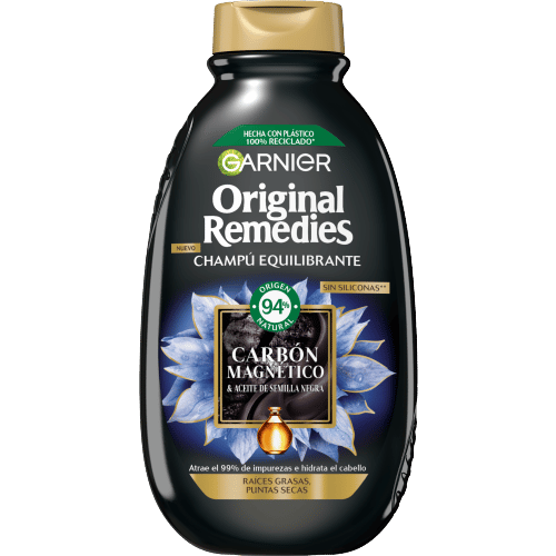 Original Remedies Carbón Magnético Champú Equilibrante 300ml Garnier