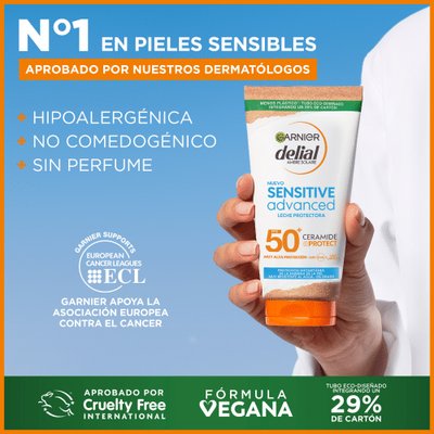 Leche protectora Sensitive Advanced SPF50+