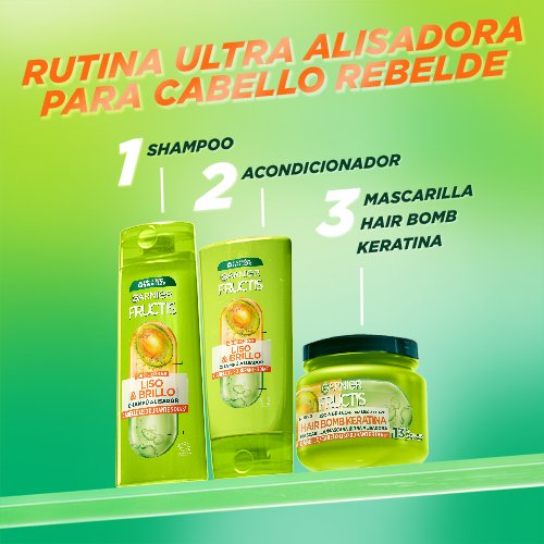 Champú Fructis Liso y Brillo
