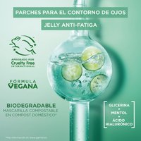 Garnier Tissue Mask Hyaluronic Cryo Jelly Antifatiga para contorno de ojos.