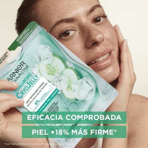 Garnier Tissue Mask Hyaluronic Cryo Jelly Antifatiga para pieles cansadas