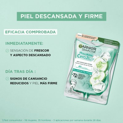 Garnier Tissue Mask Hyaluronic Cryo Jelly Antifatiga para pieles cansadas