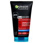 Gel Limpiador y Exfoliante Facial con Carbón 3 en 1