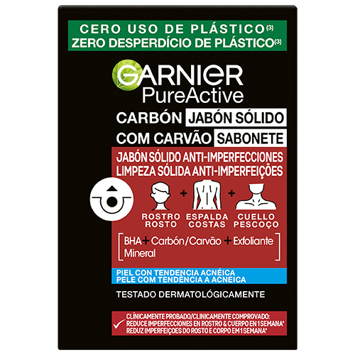 Garnier Pure Active Jabón Solido Anti Granitos
