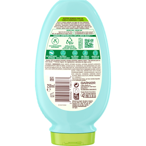 ACONDICIONADOR AGUA DE COCO 250ML BACK 3600542146173