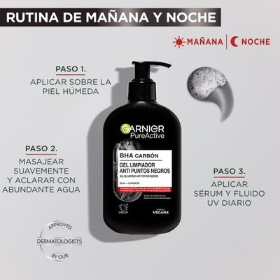 Pure Active Gel Limpiador Profundo con Carbón Piel para piel con tendencia acnéica