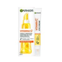 Garnier Crema Iluminadora Contorno de Ojos con Vitamina C + Niacinamida + Cafeína + Polvo de Banana