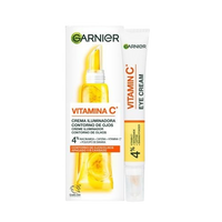 Garnier Crema Iluminadora Contorno de Ojos con Vitamina C + Niacinamida + Cafeína + Polvo de Banana