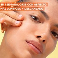 Garnier Crema Iluminadora Contorno de Ojos con Vitamina C + Niacinamida + Cafeína + Polvo de Banana