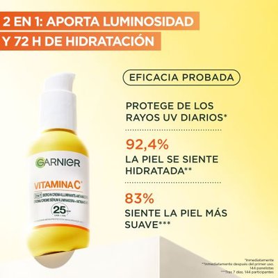 Garnier Crema Sérum con Vitamina C y SPF 25