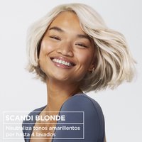 Modelo con el texto Scandi Blonde