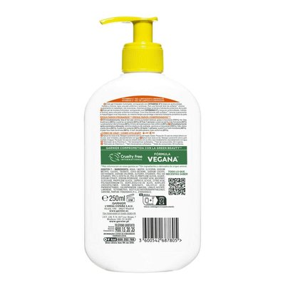imagen trasera del envase del Garnier Skin Active Gel Limpiador Vitamina C