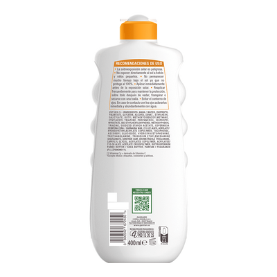 Garnier Delial Hydra 24H Leche Alta Protección FPS 30 400ml