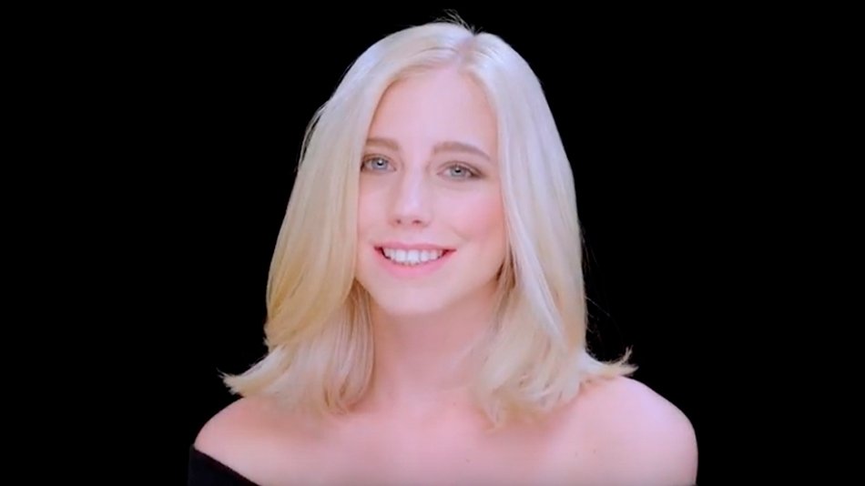 media melena color blanco