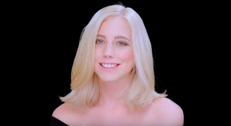 media melena color blanco