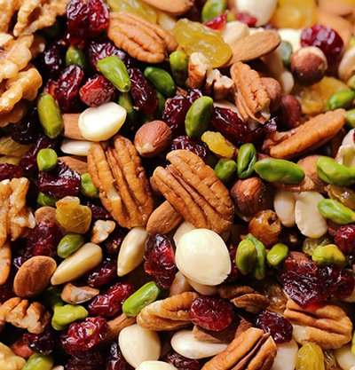 nueces pistachos arándanos almendras goji