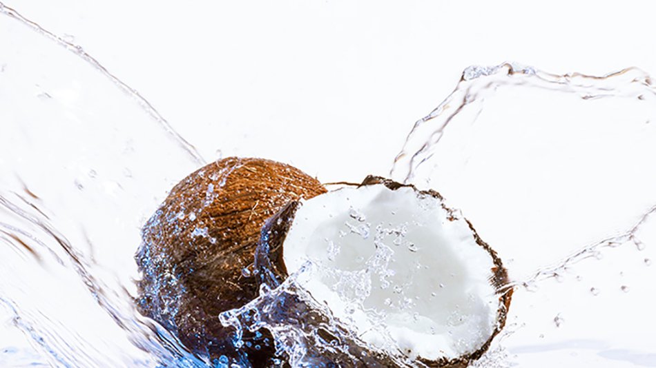 coco abierto por la mitad