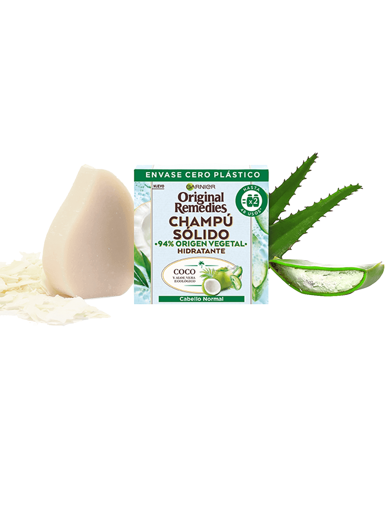 Champú Sólido Coco y Aloe Vera Ecológico para cabello