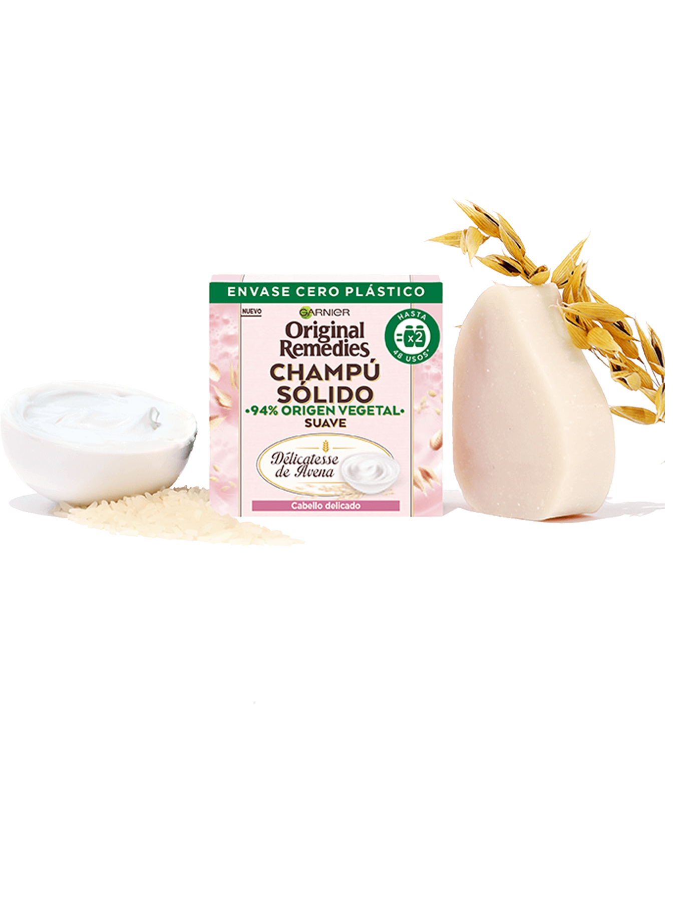 Champú Sólido Délicatesse de Avena para cabello delicado