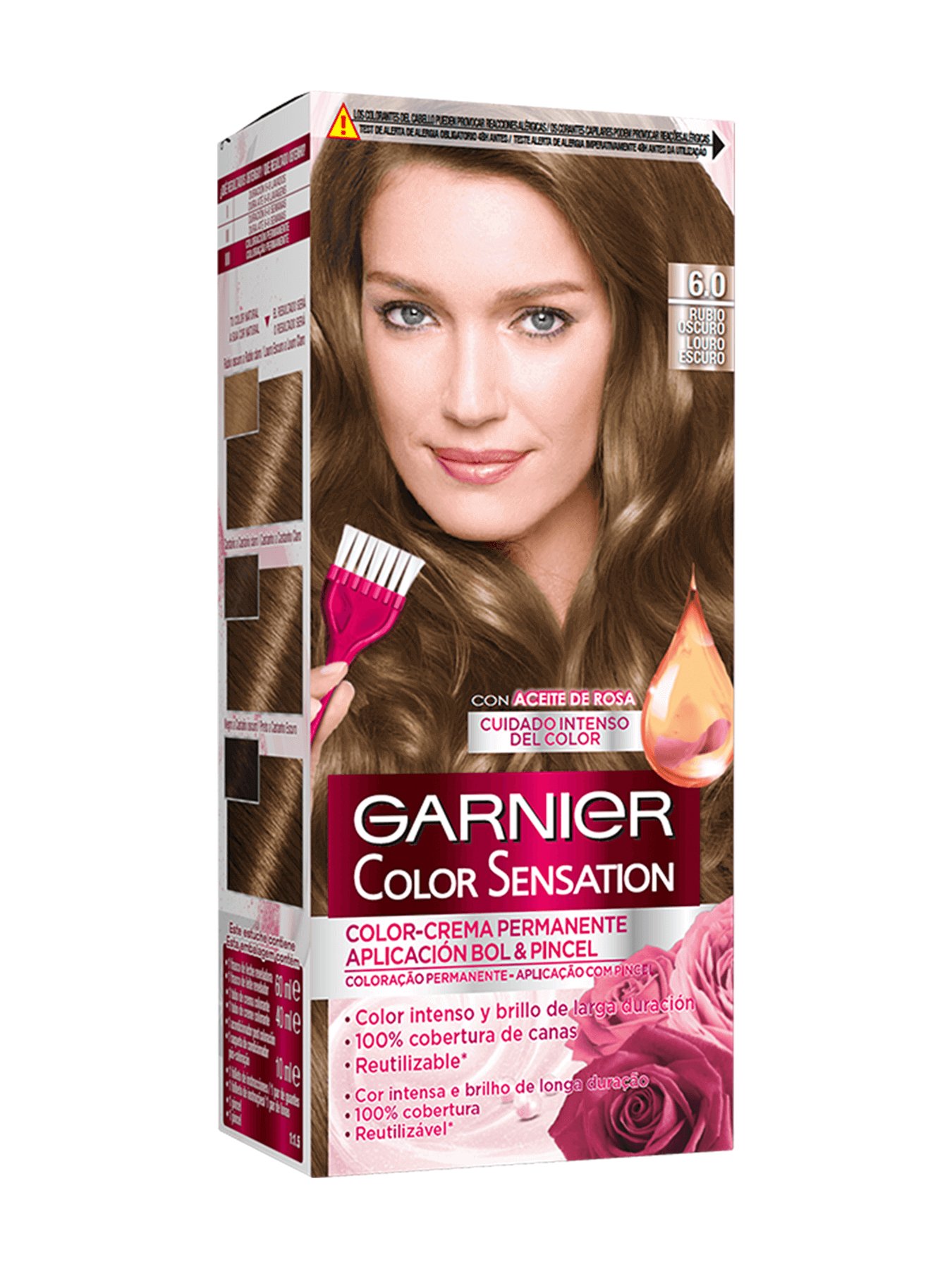 Tinte de pelo rubio oscuro 6.0 Color Sensation Garnier