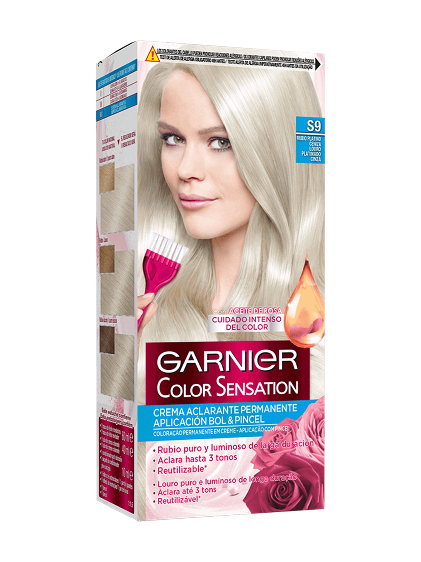 Tinte rubio platino ceniza S9 Color Sensation Garnier