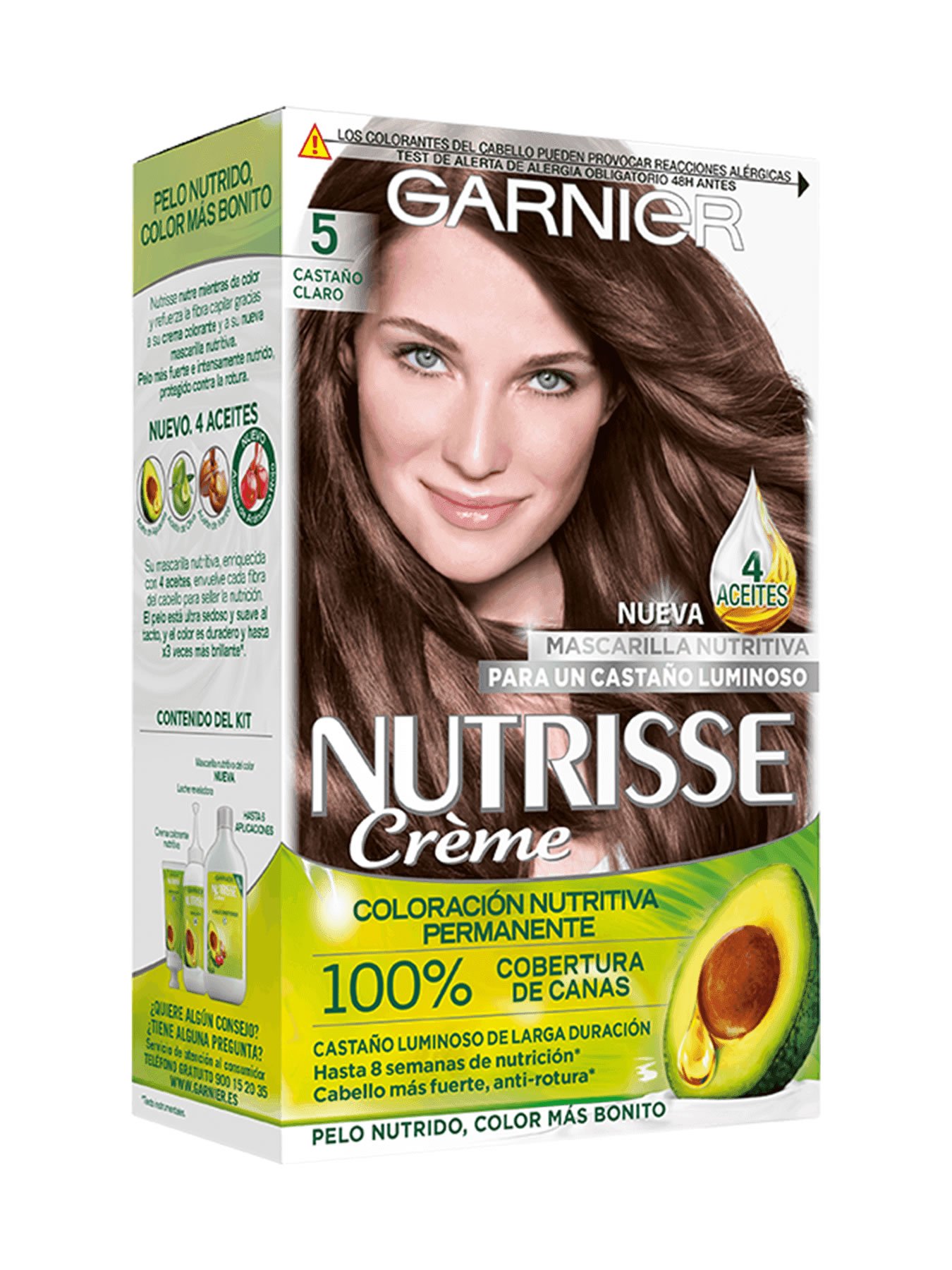 Etna Corte de pelo canción Tinte Castaño claro 5.0 100% cobertura de canas | Garnier