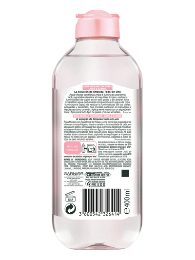 Agua micelar agua de rosas